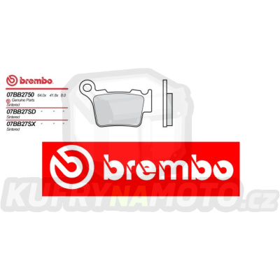 Brzdové destičky Brembo KTM SMR 450 r.v. Od 04 - 06 CC směs Zadní