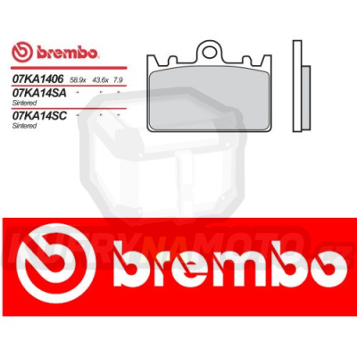 Brzdové destičky Brembo KAWASAKI ZXR R 400 r.v. Od 91 - 02 směs Originál Přední