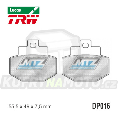 Destičky brzdové DP016-LU TRW Lucas MCB727 - směs Allround