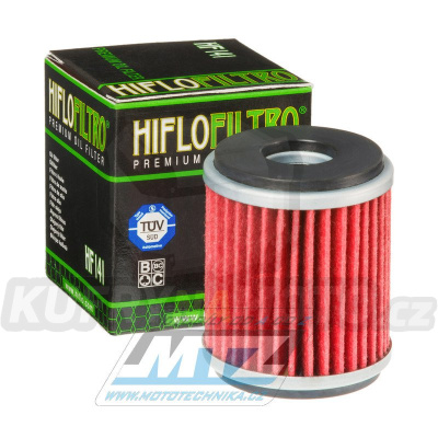 Filtr olejový HF141 (HifloFiltro) - Yamaha YZF250+YZF450 + WRF250+WRF450 + VP125 X-City + WR125X+WR125R + Beta 125RR + Fantic 125 Caballero + Gas-Gas ECF250+ECF300 + HM CREF 125 + MBK 125 Skycruiser + Rieju 125 Marathon + TM MX/EN 250+300+450+530