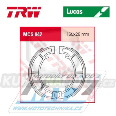 Brzdové obložení (brzdové pakny) TRW Lucas MCS842 - Suzuki LT250F - F + Ozark LT250F