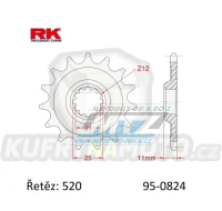 Kolečko řetězové (pastorek) 0824-12zubů RK - Husqvarna TE250+TE310+TE410+TE450+TE510+TE570+TE610 + TE410E+TE610E + TC250+TC450+TC510+TC570+TC610 + SMR450+SMR510+SMR530+SMR570+SMR630 + SM610+SM630