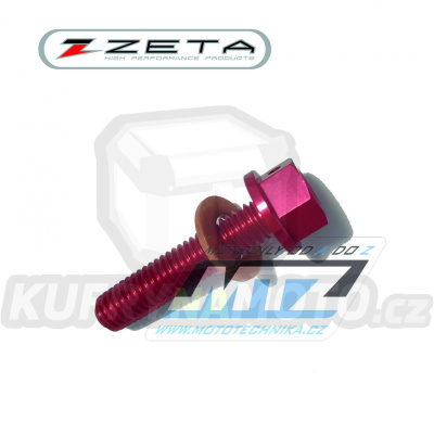 Magnetický výpustný šroub M8x35mm (závit 1,25) - ZETA ZE58-1099 - Honda CRF150R / 06-12 + CRF450R / 02-08 + CRF450X / 05-12 - červený