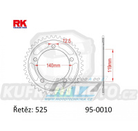 Rozeta ocelová (převodník) 0010-44zubů RK - BMW F750GS+F850GS+F900R+F900XR / 18-20 + S1000RR / 19-20