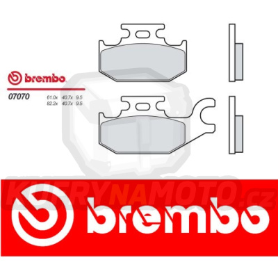 Brzdové destičky Brembo SUZUKI BURGMAN 200 r.v. Od 07 -  Originál směs Zadní