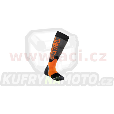 ponožky MX PLUS-2, ALPINESTARS, dětské (šedá/oranžová fluo) 2023