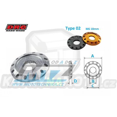Podložka Alu ¤6 - DRC Aluminum Spacer Type02 (M6 18mm) - DRC D58-57-244 - titan