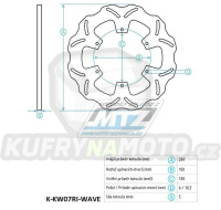 Kotouč brzdový (260/130/6D) - Kawasaki EL250 Eliminator /  87-96+EL250F / 96-03+ZX400 / 85-87+GPZ400 Uni trak / 85 +GPZ750 / 83-85+GPZ1000 / 86-89