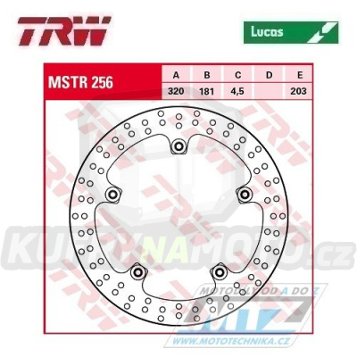Kotouč brzdový TRW MSTR256 (305/181/5D) - BMW F800R+F800S+F800ST + S1000RR + HP2 + R1200+R1200RT