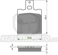 Brzdové destičky GOLDFREN zadní HONDA NSR 125 RK/RL/RM/RN/RR/RS/RV/RW/RX/RY/R1 1989-2001 směs AD – akce