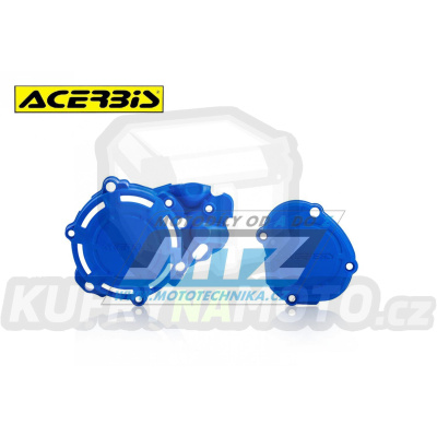 Kryty spojkového víka a víka zapalování Acerbis - Fantic XE125+XX125 / 21-23 + Yamaha YZ125 / 05-23 - barva modrá