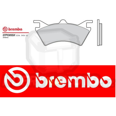 Brzdové destičky Brembo POLARIS Sportsman 6x6 500 r.v. Od 00 -  SX směs Zadní