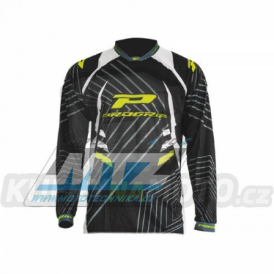 Dres motokros PROGRIP 7010 MX-JERSEY - černo-bílý - velikost XXL