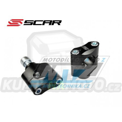 Klemy řidítek - pro řidítka 28,6mm (hlavní šroub - 12mm) Scar Racing - barva černá