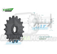 Kolečko řetězové (pastorek) 1902-17zubů ESJOT 50-32051-17 - KTM LC4 350+400+600+620+625+640 + 400+620+640 Duke + 625+660 SMC + 690 Enduro+690Duke+690SMC + 790+890 Adventure + 790+890 Duke + Husqvarna 701 Enduro+Supermoto + 701 Svartpilen+Vitpilen