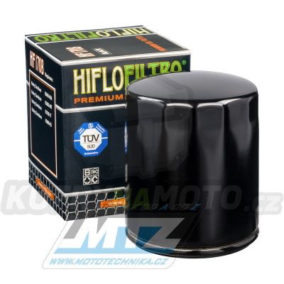 Filtr olejový HF170B (HifloFiltro) černý - Harley Davidson XL883 Sportster + XLH883 Sportster + XL1000 + XLS1000 + XLX1000 + XLH1100 + XLH1200 Sportster + XL1200NS Sportster Iron + FLHT Electra Glide + FLHTC-UI Ultra Classic + FLT + FLTC Tour Glide..