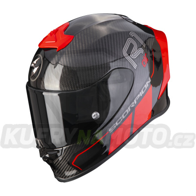 Moto přilba SCORPION EXO-R1 CARBON AIR CORPUS II  červená