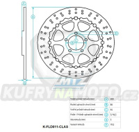 Kotouč brzdový plovovoucí (300/64/5D) - kulatý design - Suzuki RGF125 Gamma / 92-94+RGV250Gamma / 91-97+GSX750 / 97-03+VZ800 MARAUDER / 96-04