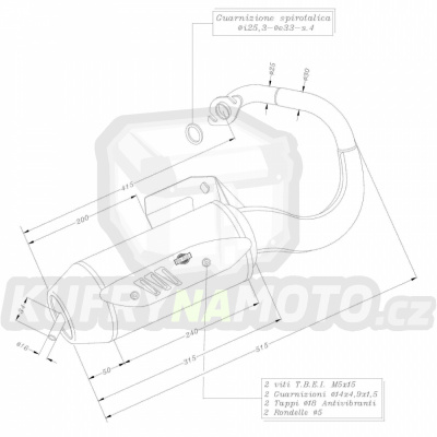 Výfuk Leo Vince Peugeot  TREKKER 50 1998 - 2000 SITOPLUS LVKN701-0568