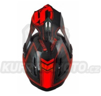 Kšilt JUST1 J12 CARBON fluo červený