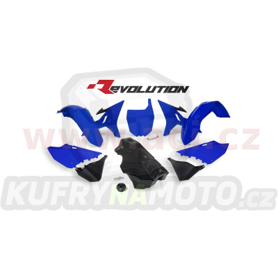 sada plastů Yamaha - REVOLUTION KIT pro YZ 125/250 02-21, RTECH (modro-černá, 7 dílů)