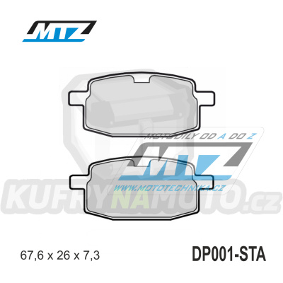 Destičky brzdové DP001-STA - směs Standard