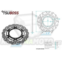 Kotouč brzdový plovoucí (320/132/6D) zubatý desing - Yamaha YZF-R7+XVS950 Midnight Star + FJR1300