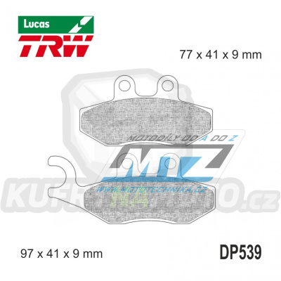 Destičky brzdové DP539-LUSRM TRW Lucas MCB771SRM - směs Sinter Scooter