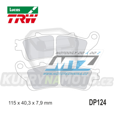 Destičky brzdové DP124-LU TRW Lucas MCB692 - směs Allround