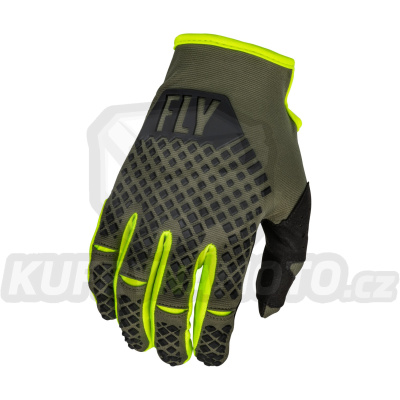 rukavice KINETIC, FLY RACING - USA 2023 (zelená/hi-vis)