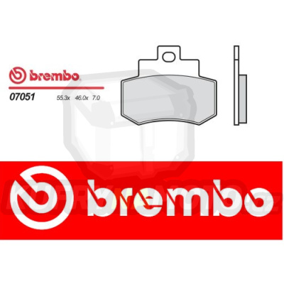 Brzdové destičky Brembo KYMCO GRAN DINK 250 r.v. Od 00 -  XS směs Zadní