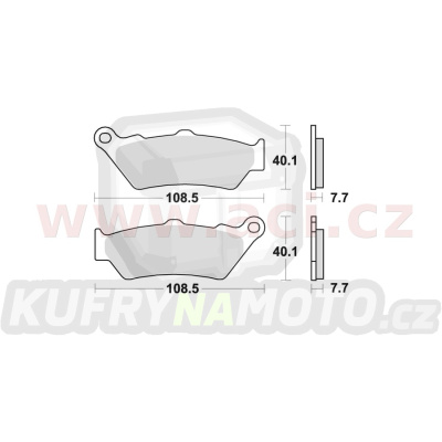 brzdové destičky, BRAKING (semi-metalická směs SM1) 2 ks v balení