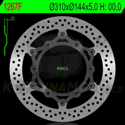 Brzdový kotouč přední moto NG 1267F