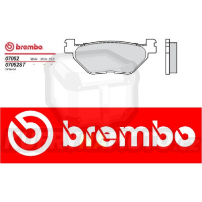 Brzdové destičky Brembo YAMAHA T-MAX 500 r.v. Od 01 - 03 ST směs Zadní