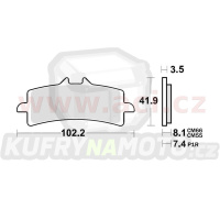 brzdové destičky, BRAKING (semi metalická směs CM66) 2 ks v balení