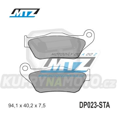 Destičky brzdové DP023-STA - směs Standard