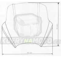 Plexi plexisklo MRA BMW F 800 R - 2014 typ Speed screen A černé