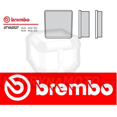 Brzdové destičky Brembo YAMAHA RD DX/S 125 r.v. Od 78 -  směs Originál Přední