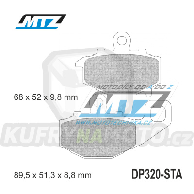 Destičky brzdové DP320-STA - směs Standard