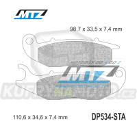 Destičky brzdové DP534-STA - směs Standard