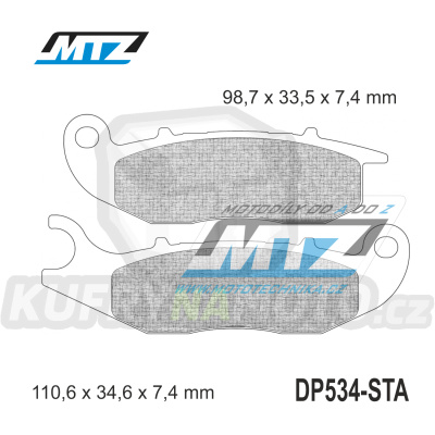 Destičky brzdové DP534-STA - směs Standard