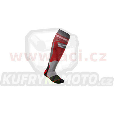 ponožky MX PLUS-1, ALPINESTARS (červená/šedá) 2023