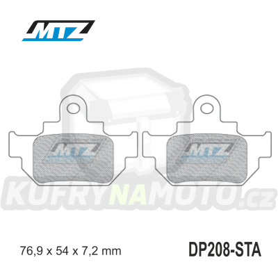 Destičky brzdové DP208-STA - směs Standard