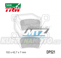 Destičky brzdové DP521-LUSI TRW Lucas MCB891SI - směs Sinter Offroad