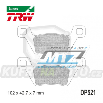 Destičky brzdové DP521-LUSI TRW Lucas MCB891SI - směs Sinter Offroad