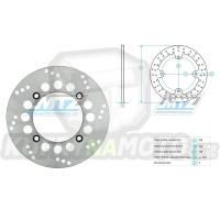 Kotouč brzdový (240/118/4D) kulatý desing - Suzuki DR650SE / 96-21 + XF650 Freewind / 97-01