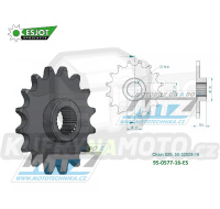 Kolečko řetězové (pastorek) 0577-16zubů ESJOT 50-32028-16 - MuZ 600+660 + Yamaha SRX400 + TT600R + XT600 + SZR660 + XTZ660