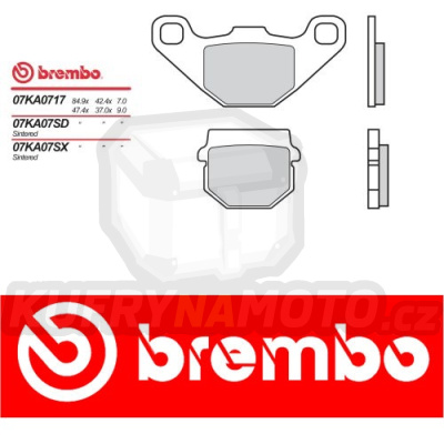Brzdové destičky Brembo BOMBARDIER Rally 2x4 200 r.v. Od 03 - 04 směs Originál Přední