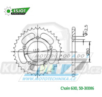 Rozeta ocelová (převodník) 30006-42zubů ESJOT 50-30006-42 - Honda CBX1000ZA CB1 SC03 / 78-79