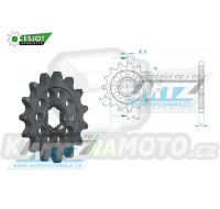 Kolečko řetězové (pastorek) 0546-16zubů ESJOT 50-13007-16S - Kawasaki KX60+KX65+KX80+KX85+KX100 + Suzuki RM60+RM65 + Yamaha TTR50+TTR90+TTR110 + DT50+DT80+DT100 + YZ60+PW80 + RD80+BW80+LB80 + YB100+MX100+RT100